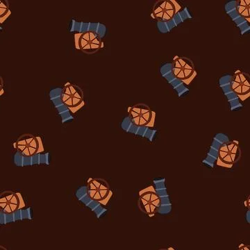 Seamless pattern ball cannon gun cartoon vector Stock Illustration