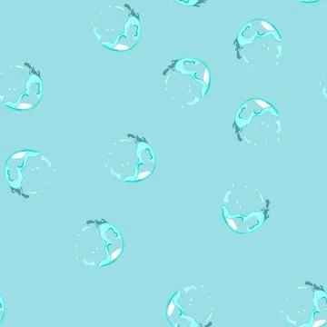 Seamless pattern ball soap bubble explosion cartoon vector Иллюстрация