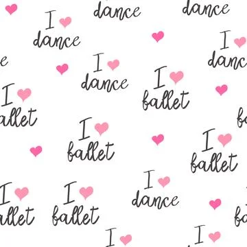 Seamless pattern with ballet pointe shoes and additional elements, imitation  Stock Illustration