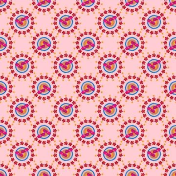 Seamless pattern of ballet shoes vector. Flower ornament Stock Illustration