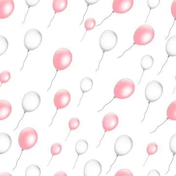 Seamless pattern of balloons. Stock Illustration