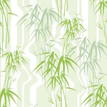 Seamless pattern with bamboo Stock Illustration