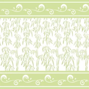 Seamless pattern, bamboo Stock Illustration