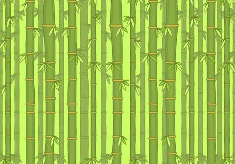 Seamless pattern with bamboo Illustrazione stock