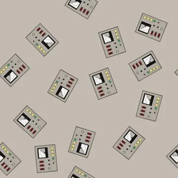 Seamless pattern bamboo retro control panel cartoon vector イラスト素材