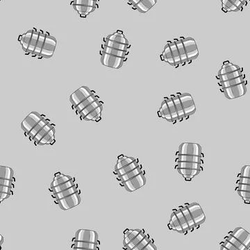 Seamless pattern bamboo steamer pot cartoon vector イラスト素材