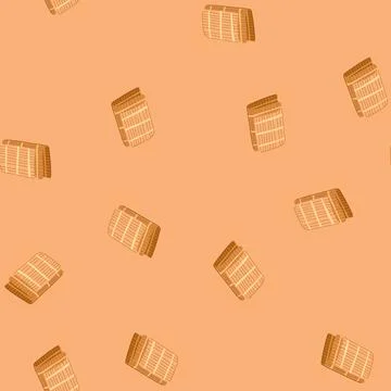 Seamless pattern bamboo sushi rolling mat cartoon vector Stock Illustration