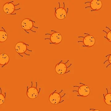 Seamless pattern banana fruit vegetable character cartoon vector Stock Illustration