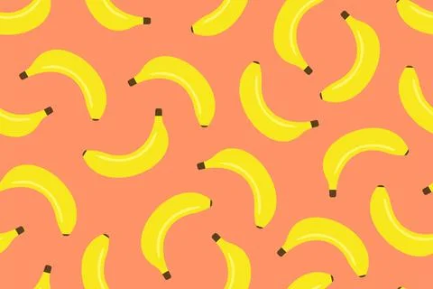 Seamless pattern with Banana Stock Illustration