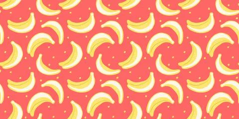 Seamless pattern with bananas hand painted with ink brush Stock Illustration