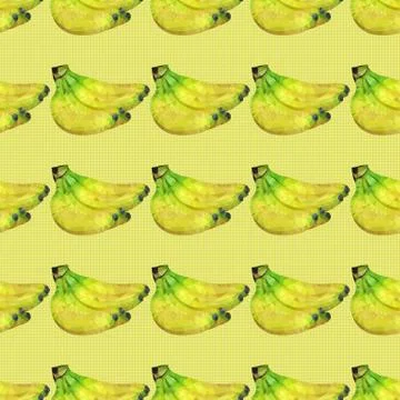 Seamless pattern with bananas Stock Illustration