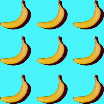 Seamless pattern with bananas with shadow Stock Photos