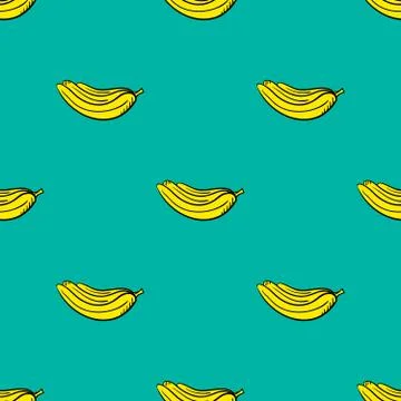 Seamless pattern with banans Stock Illustration
