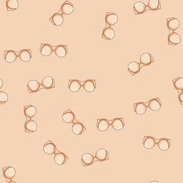 Seamless pattern bandeau strapless bra cartoon vector Stock Illustration