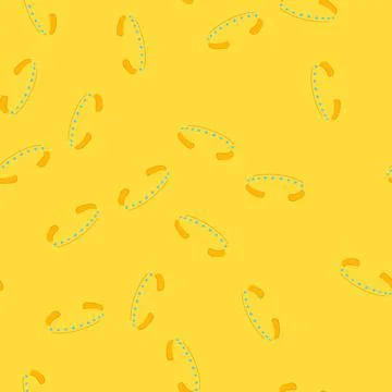 Seamless pattern bangle bracelet gold cartoon vector Illustrazione stock