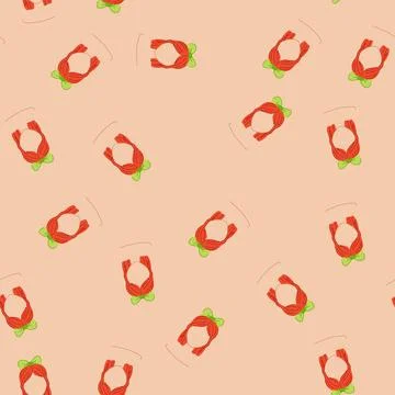 Seamless pattern bangs hairstyles for kid girl cartoon vector Stock Illustration