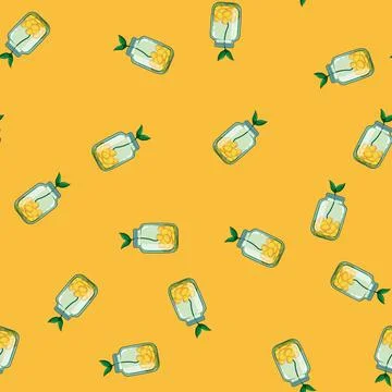 Seamless pattern bank coin jar cartoon vector Stock Illustration