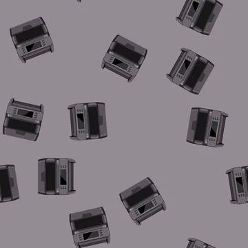 Seamless pattern bank counter machine cartoon vector イラスト素材