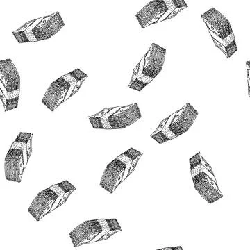 Seamless pattern Banknote stack representing wealth and financial success c.. Illustrazione stock