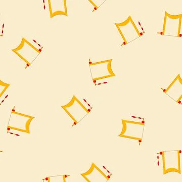 Seamless pattern banner chinese scroll cartoon vector Stock Illustration