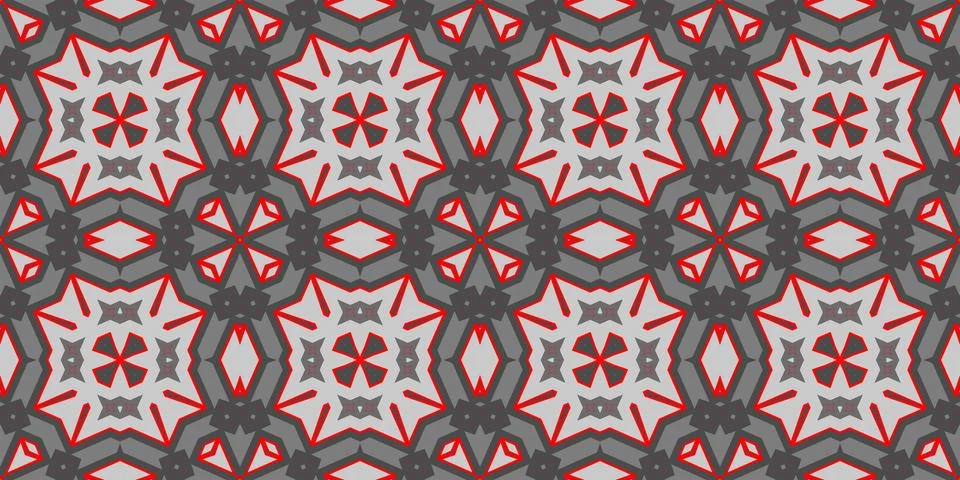 Seamless pattern banner gray and red. Merry Christmas. Happy New Year. Red .. Stock Illustration