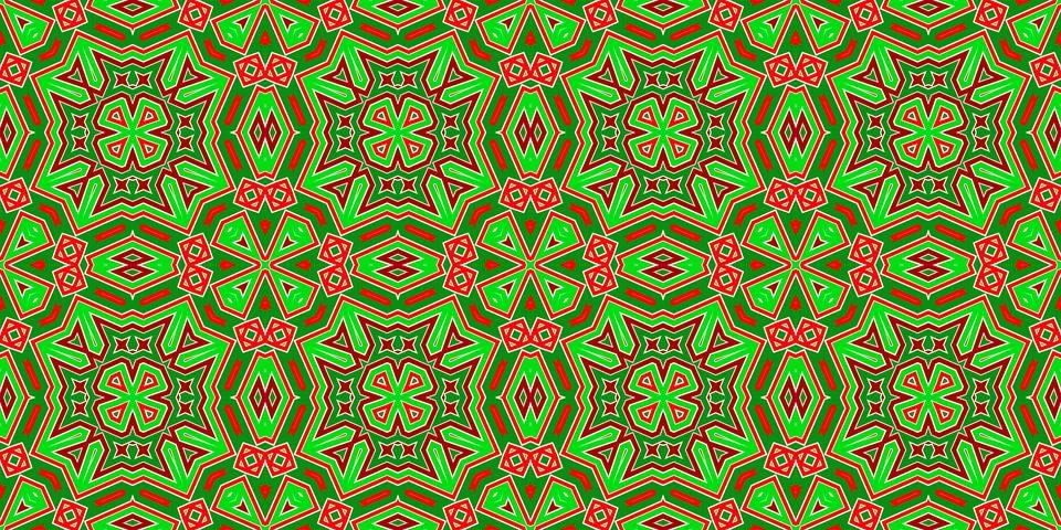 Seamless pattern banner red and green. Festive red and green Christmas patt.. Stock Illustration