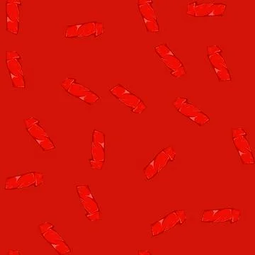 Seamless pattern banner red tape cartoon vector Stock Illustration
