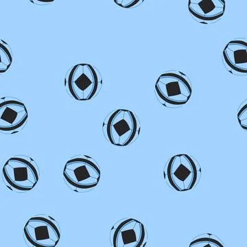 Seamless pattern banner soccer ball cartoon vector Illustrazione stock