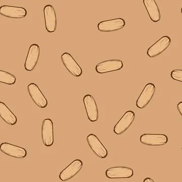 Seamless pattern banner wooden button cartoon vector Illustrazione stock