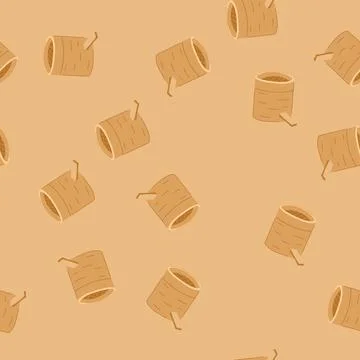 Seamless pattern bao bamboo steamer cartoon vector Illustrazione stock