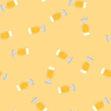 Seamless pattern bar beer glass cartoon vector Stock Illustration