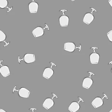 Seamless pattern bar cocktail glasses cartoon vector Stock Illustration