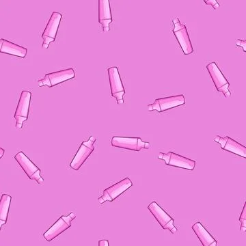 Seamless pattern bar cocktail shaker cartoon vector Stock Illustration