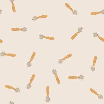 Seamless pattern bar portafilter coffee cartoon vector イラスト素材