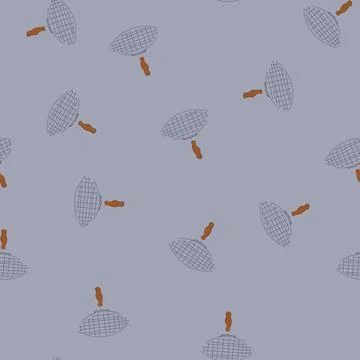 Seamless pattern barbecue grill rack cartoon vector Stock Illustration