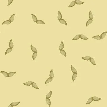 Seamless pattern barber moustaches cartoon vector Stock Illustration