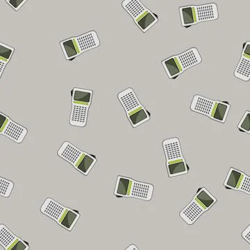 Seamless pattern barcode label printer cartoon vector Illustrazione stock