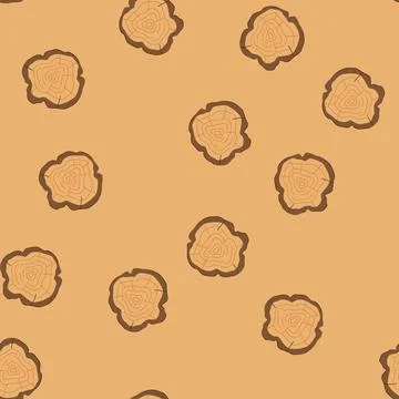 Seamless pattern bark wood circle cartoon vector 库存插图