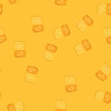 Seamless pattern barn haystack cartoon vector イラスト素材
