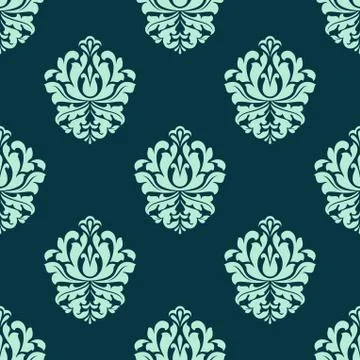 Seamless pattern with baroque floral elements Stock Illustration