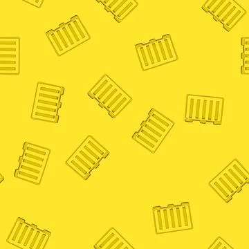 Seamless pattern barricade road barrier cartoon vector イラスト素材