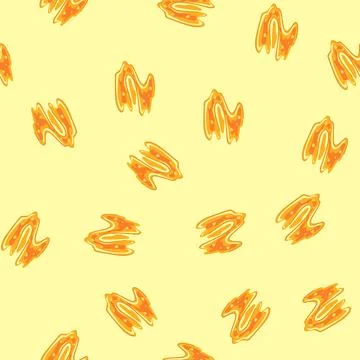 Seamless pattern basalt lava puddle cartoon vector イラスト素材