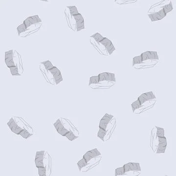 Seamless pattern basalt stone platform cartoon vector Stock Illustration