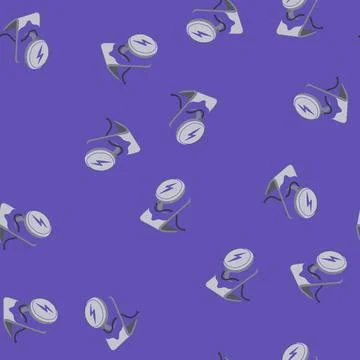 Seamless pattern base charging stand wireless cartoon vector Stockillustratie