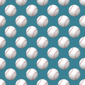 Seamless pattern baseball vector illustration. Stock Illustration