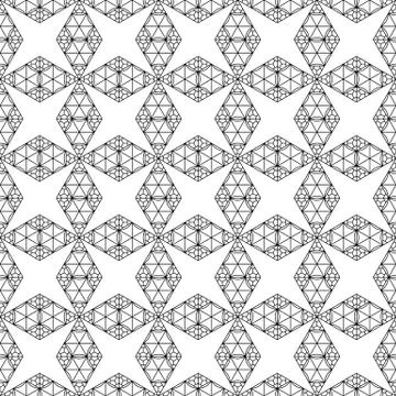 Seamless pattern based on Japanese geometric ornament .Black and white. 스톡 일러스트