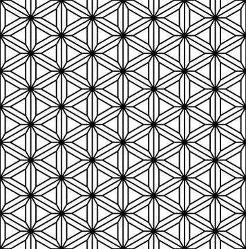 Seamless pattern based on Japanese geometric ornament Kumiko. Stock Illustration