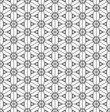 Seamless pattern based on Japanese geometric ornament Kumiko. Stock Illustration