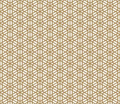 Seamless pattern based on Japanese ornament Kumiko Stock Illustration