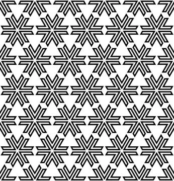 Seamless pattern based on Japanese ornament Kumiko Stock Illustration